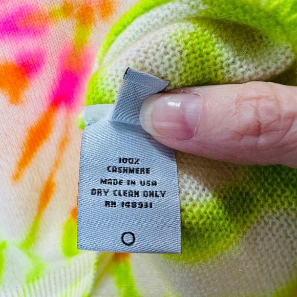 NWT The Elder Statesman Cashmere Spiral Tranquility Crew Sweater  L - Picture 11 of 16